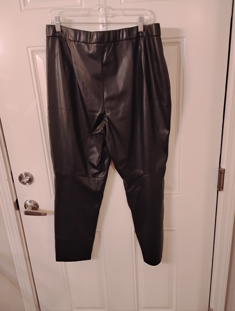 Cato Faux Leather Pants Features Sleek Flab Front, Imaginary Front Pickets